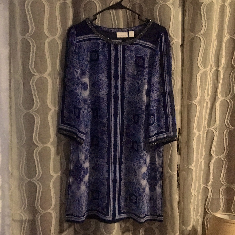 Chico’s beaded collar *NEW* tunic